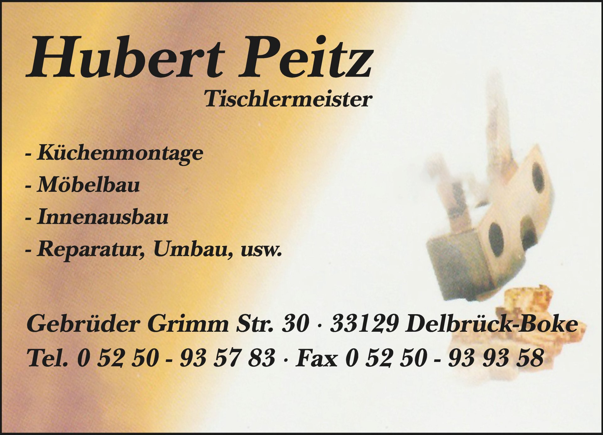 Hubert Peitz Tischlermeister