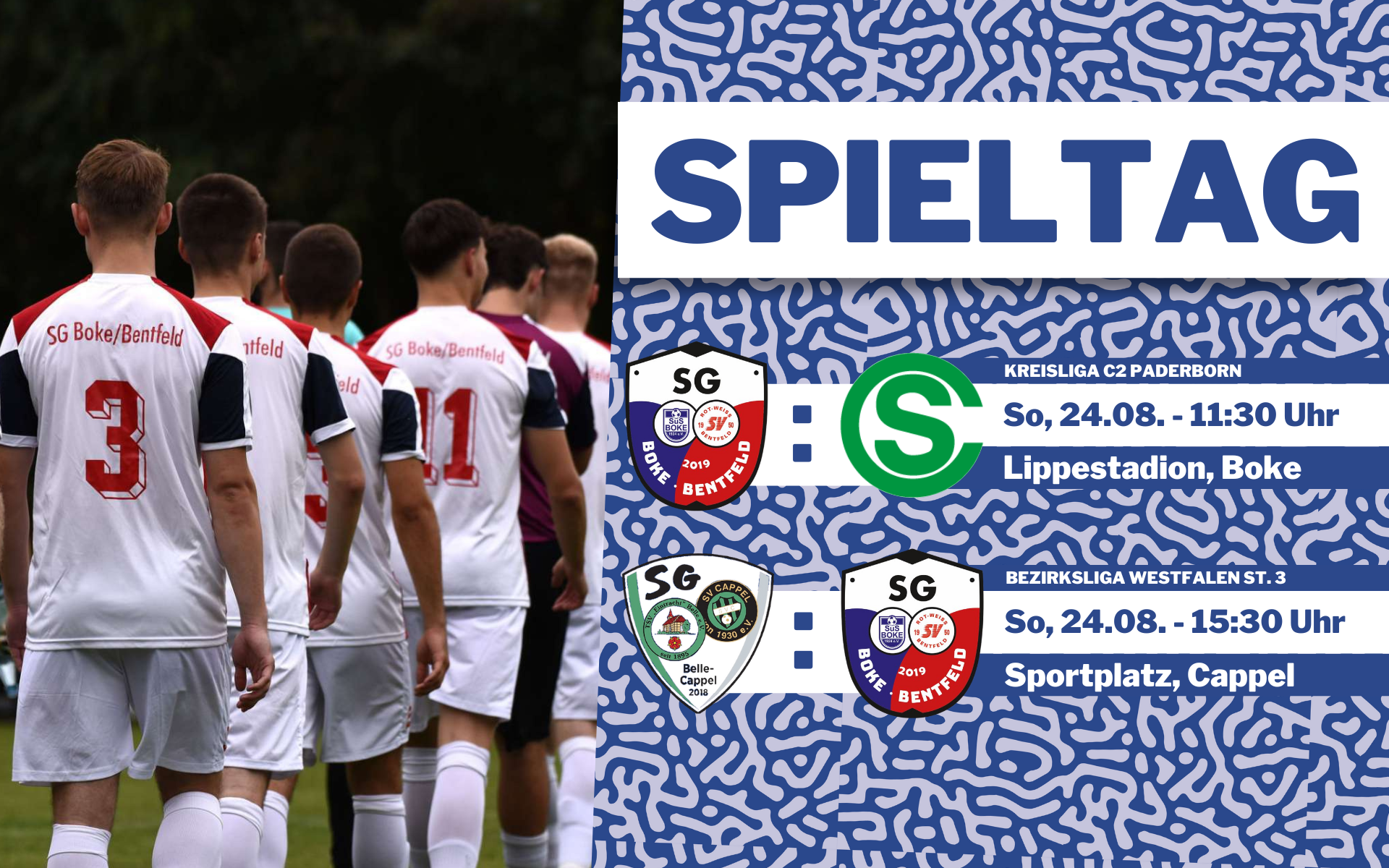 SG Boke/Bentfeld reist ins Lipperland - II. Mannschaft empfängt GW Paderborn