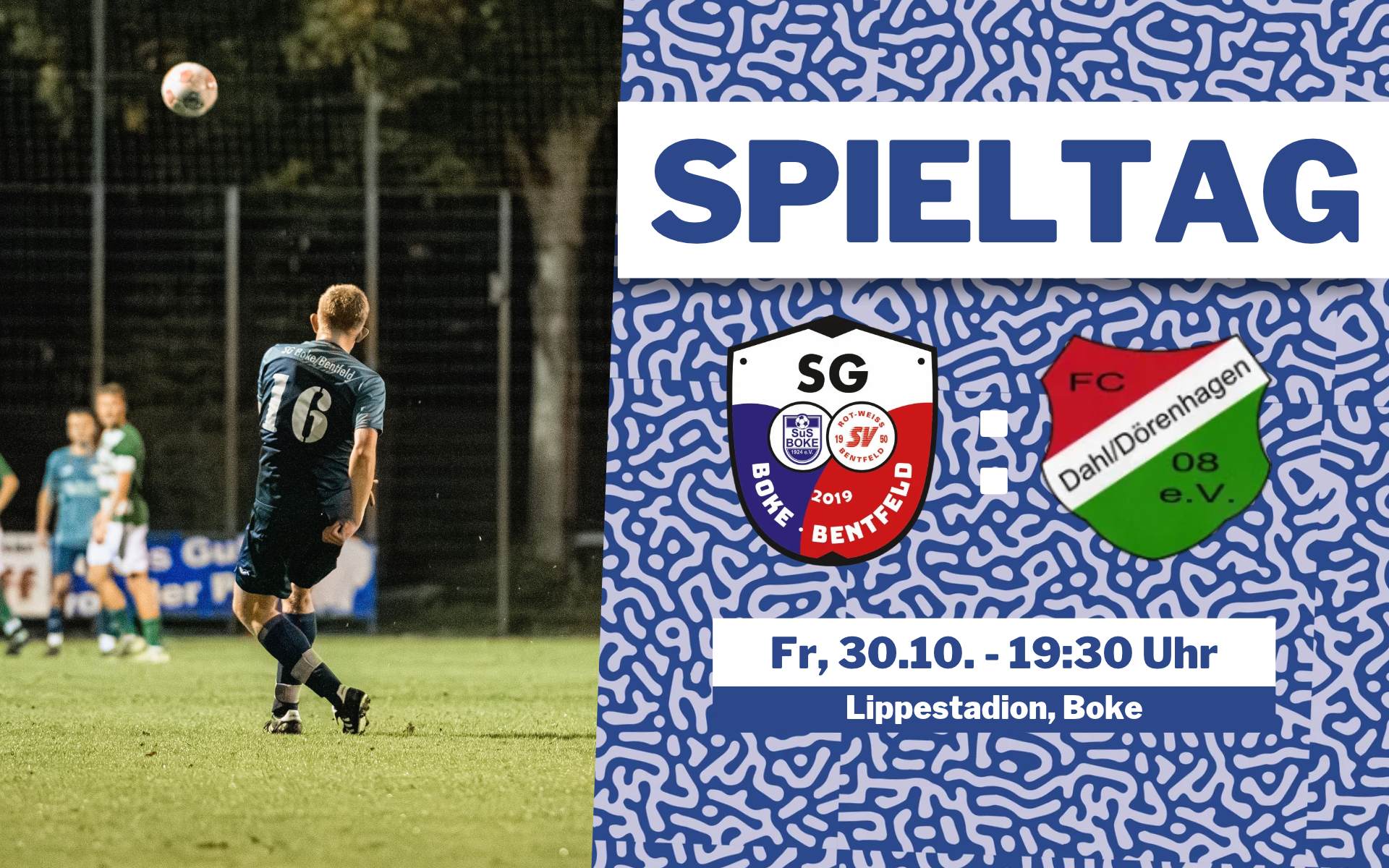 Nachholspiel am Freitagabend: SG Boke/Bentfeld empfängt den FC Dahl/Dörenhagen